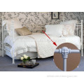 white powder coated wrought iron daybed